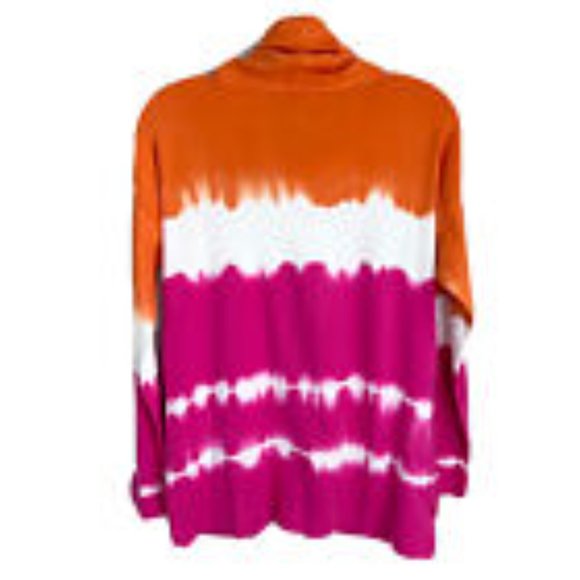 Chaps Sport Women's Small Tie Dye Cowl Neck Pullover - Picture 2 of 6